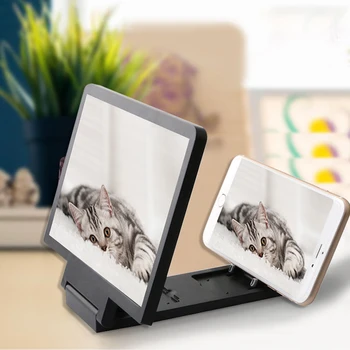 

3D Cell Phone Stand Holder Screen Amplifier Mobile Phone Magnifying Glass HD Stand for Video Foldable