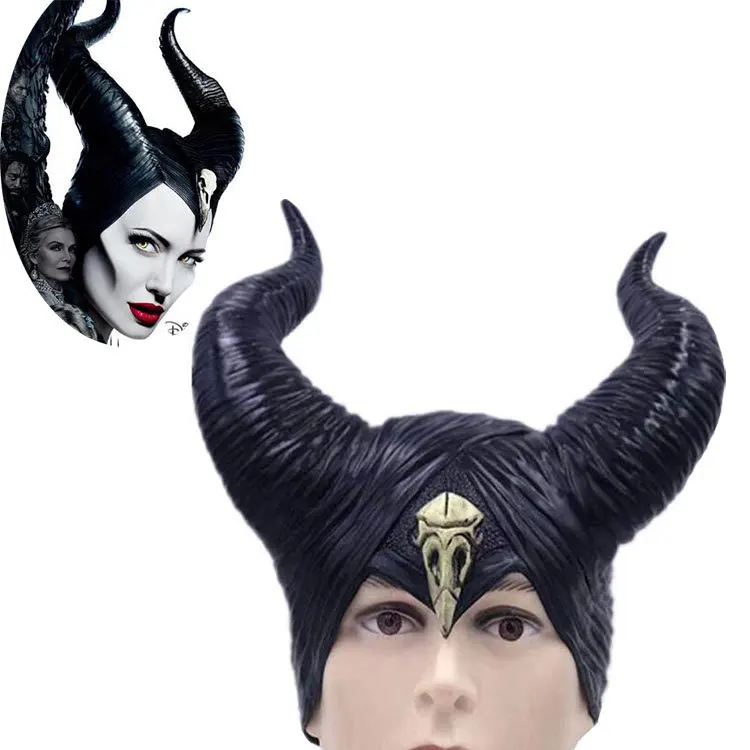 New props cow horn mask Witch Halloween hat crown decorations party birthday Party accessories witch circus | Дом и сад