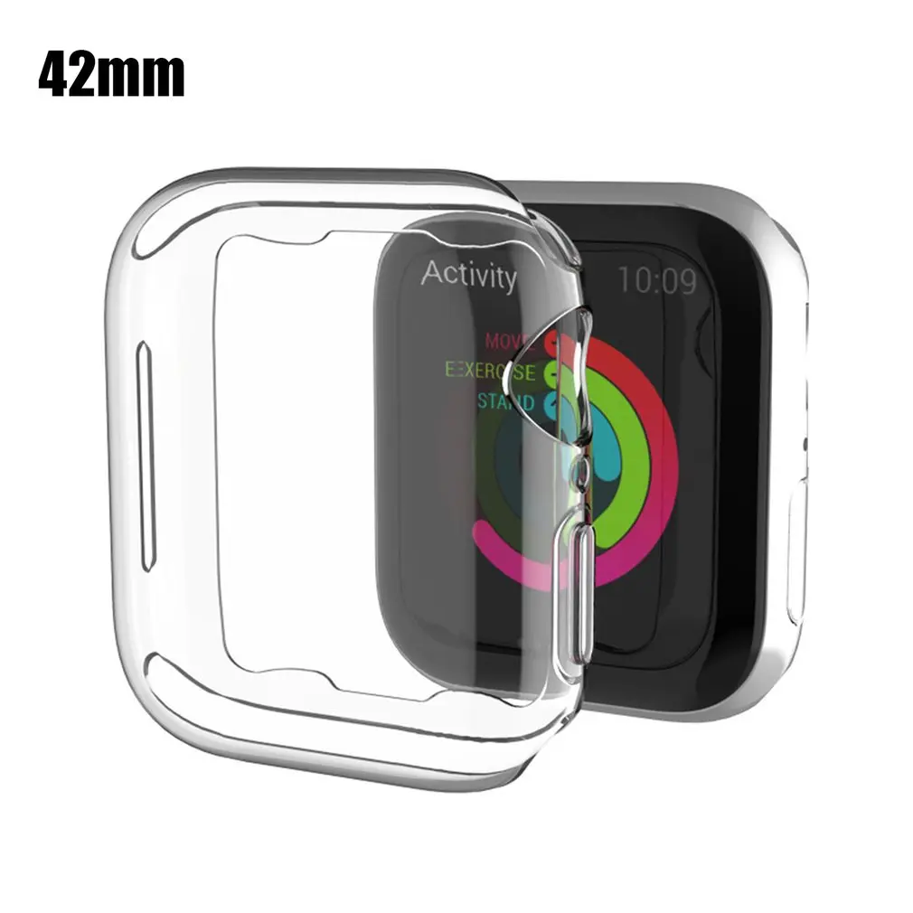 Чехол для часов Apple Watch series 5 4 3 2 1 ремешок чехол 42 мм 38 м 40 44 тонкий ТПУ защита