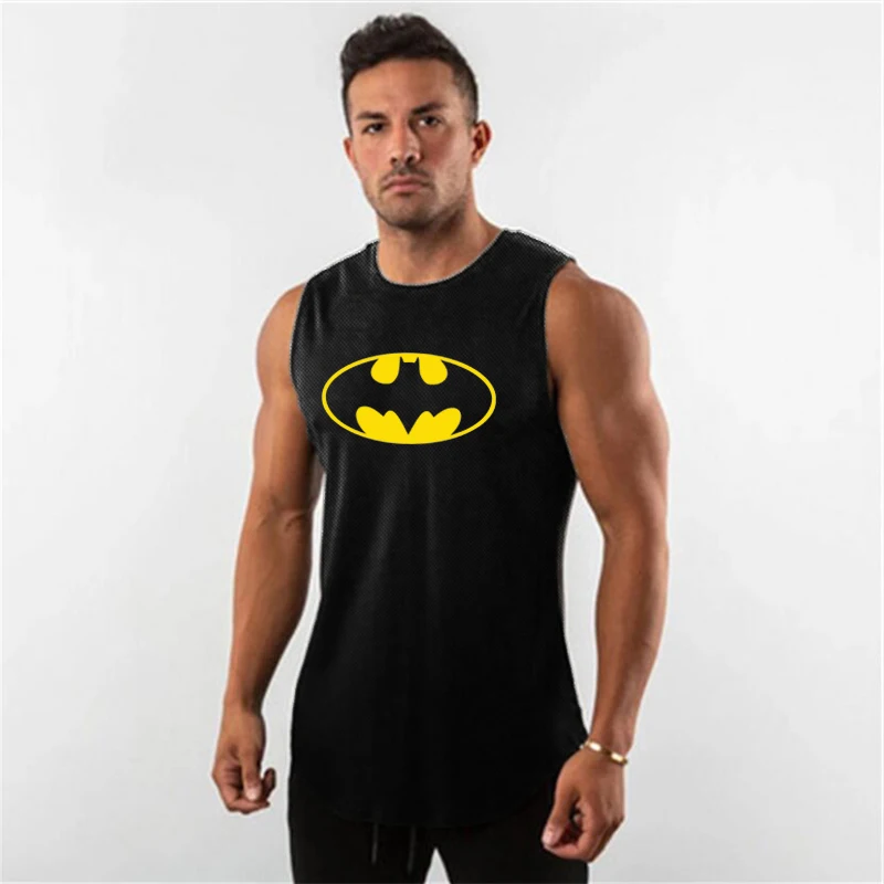 Camiseta sin mangas de malla para hombre, ropa de musculación informal, deportiva, de secado rápido, novedad de verano