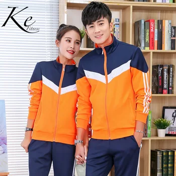 

KE running sport set jogging uniforms high school men women tracksuit clothes couple two sports clothes suit big size