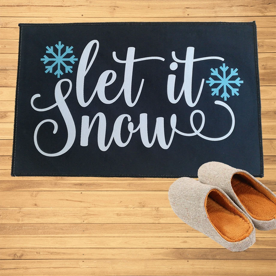 

Let It Snow Doormat Mats Hallway Doorway Bathroom Bedroom Kitchen Rugs Floor Mats Carpet Custom Home Decoration