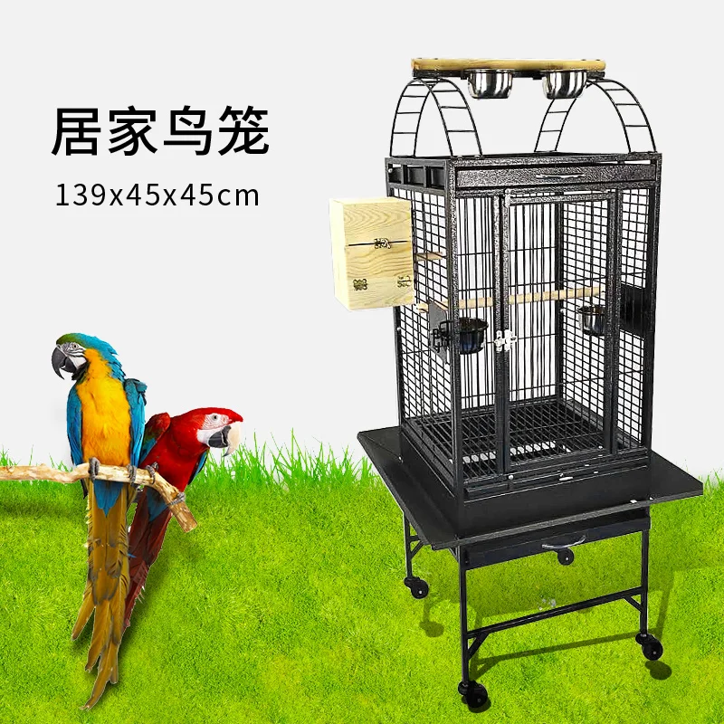 Hoge Kwaliteit Grote Papegaai Ara Kanarie Vink Fokken Vogel Metalen Kooi Zwart Ader Kleur B62X|metal bird cage|black bird cagesbird breeding cages - AliExpress