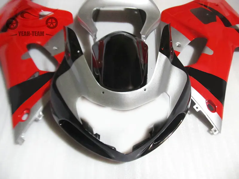 Набор обтекателей на заказ для Suzuki K1 GSX R750 2001 2002 2003 GSXR600 01-03 GSXR 600 750 ABS пластик красный Серебряный набор обтекателей