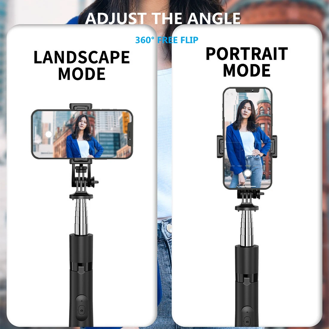 For Samsung Galaxy Z Flip 2 3 4 - Tripod Selfie Stick Wireless Monopod