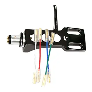 

1Set LP Disc Record Player Phono Turntable Headshell 4 Leadwires for Turntable N84A
