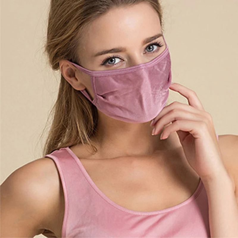 5 PCS Mouth Mask Man Multi-use Washable 100% Silk Woman Anti Dust Nose Protection Face Activated Travel Reusable Masks Care | Аксессуары