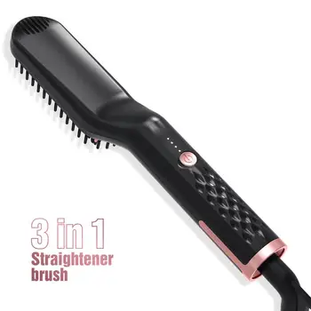 

Multifunctional Beard Straightener Hair Straighten Straightening Comb Beard Comb Hair brush Quick Hair Styler Men