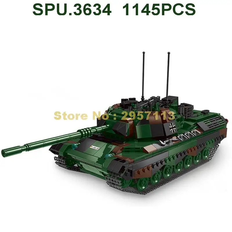 Xb06049 1145 шт. военный немецкий основной боевой танк Kampf Panzer Leopard 1 строительные блоки