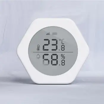 

In Stock Smart ZigBee Temperature And Humidity Sensor With LCD Screen Working With TuYa ZigBee Hub Battery-powered Smart Life