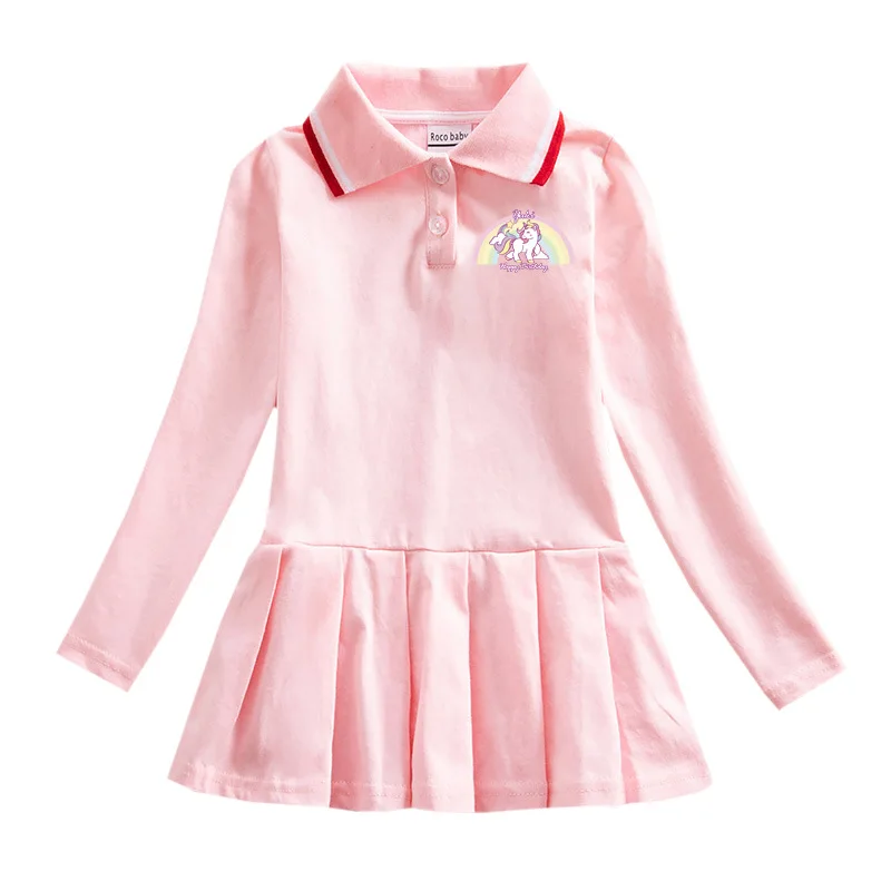 

2021 New Girls Dresses Long Sleeve Baby Girls Winter Dresses Kids Cotton Clothing Casual Dresses for 2-8 Years Children