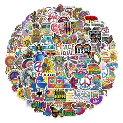 Pegatinas Hippie para señales de paz para niños, calcomanía impermeable para manualidades, para portátil, equipaje, Snowboard, coche, pegatina de juguete, 10/50/100 Uds.