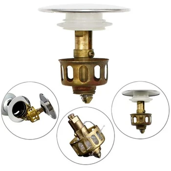 

Newest 1/2/4pcs Universal Wash Basin Bounce Drain Filter Sink Drain Cover for Kitchen Bathroom