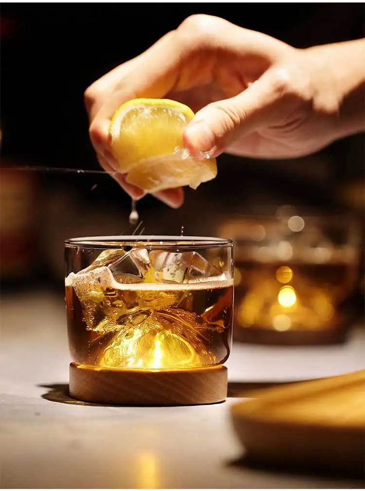 Creative Japanese-style hill type thick heat-resistant glass wine glass home bar whiskey glass white wine wine glass LB10212