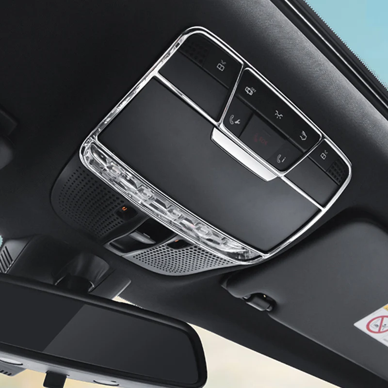 GELINSI для Mercedes Benz E Class W213 C Class W205 автомобильный передний светильник для чтения, накладка на рамку, наклейка, хромированные аксессуары