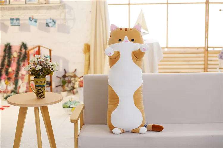 Down Cotton Adorable Cat Pillow Plush Toys Large Size Software Cat Cushion Children Women's Birthday Christmas Gift
