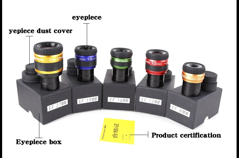 FMC 1,2" 70 градусов SWA ультра широкий угол 8 мм 12 мм 16 м 19 мм 27 мм астрономический телескоп Монокуляр Ахроматический окуляр 1,25 дюйма