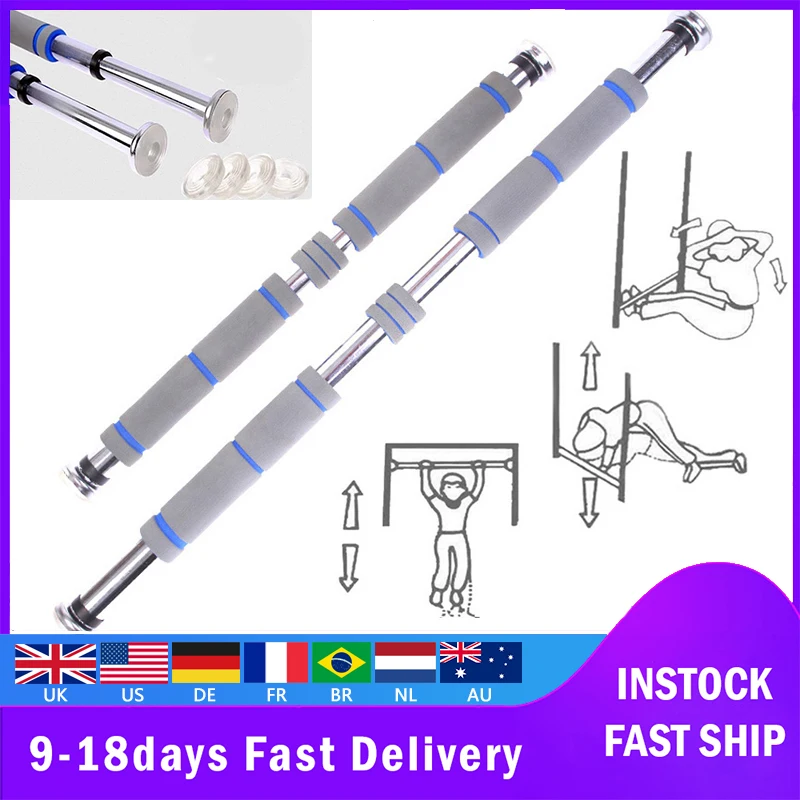 

Door Horizontal Steel 60cm Adjustable Training Bar Home Gym Workout Chin Push Up Pull Up Bar Sit-Ups Crossfit Fitness Equipment