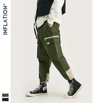 

INFLATION Men's Cargo Pants 2019 Mens Japanese Streetwear Sweatpants Male Multi-pocket Joggers Pants Drawstring Trousers 9325S