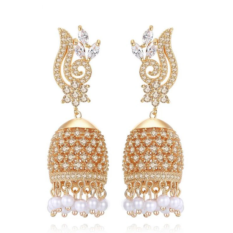 

Gypsy Jewelry Retro Ethnic Indian Jhumka Small Bells Beads Drop Tassel Earrings Bridal Women Bohemian Wedding Party Jhumki Gift
