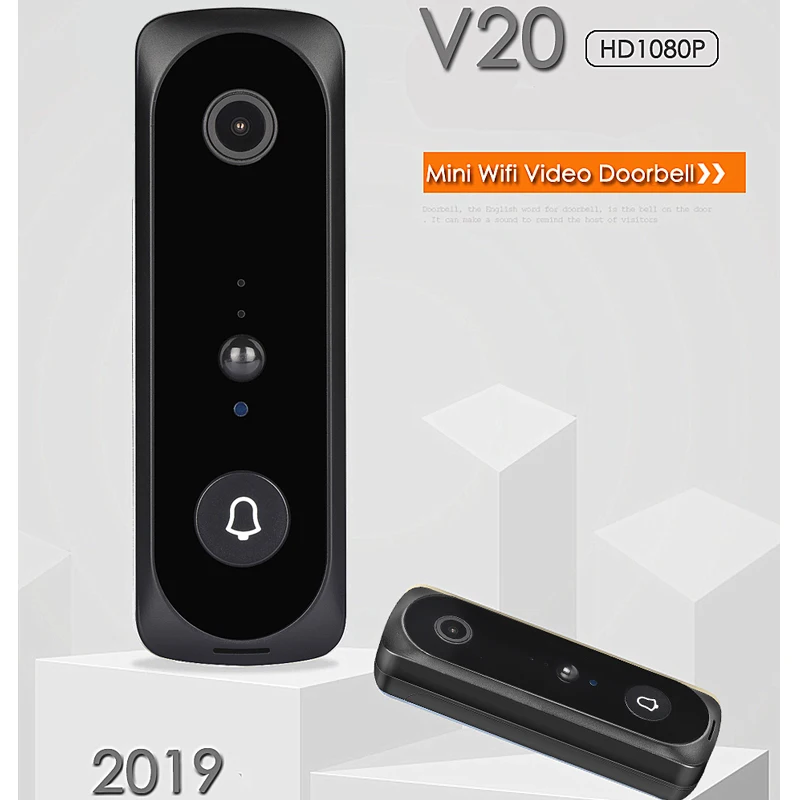 Умный Видеозвонок V20 с Wi Fi видеокамера визуальный домофон сигналом IP звонок
