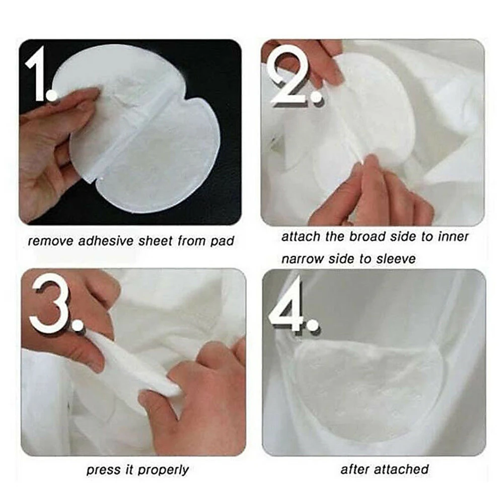 24/50/100Pcs Armpits Sweat Pads for Underarm Gasket from Sweat Absorbing Pads for Armpits Linings Disposable Anti Sticke