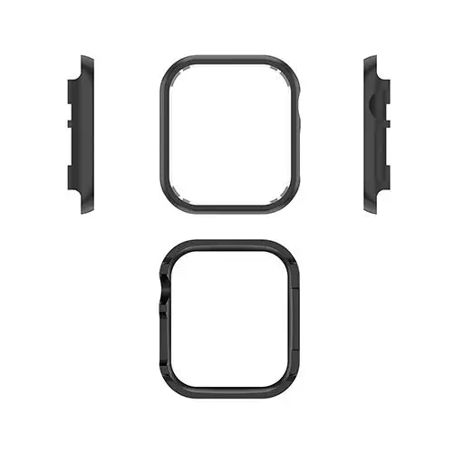 Чехол для часов для Apple Watch 3 2 1, чехол 38 мм 42 мм, новейшая модель, чехол, прозрачная защита для iwatch 5 4 44 мм 40 мм - Цвет: black