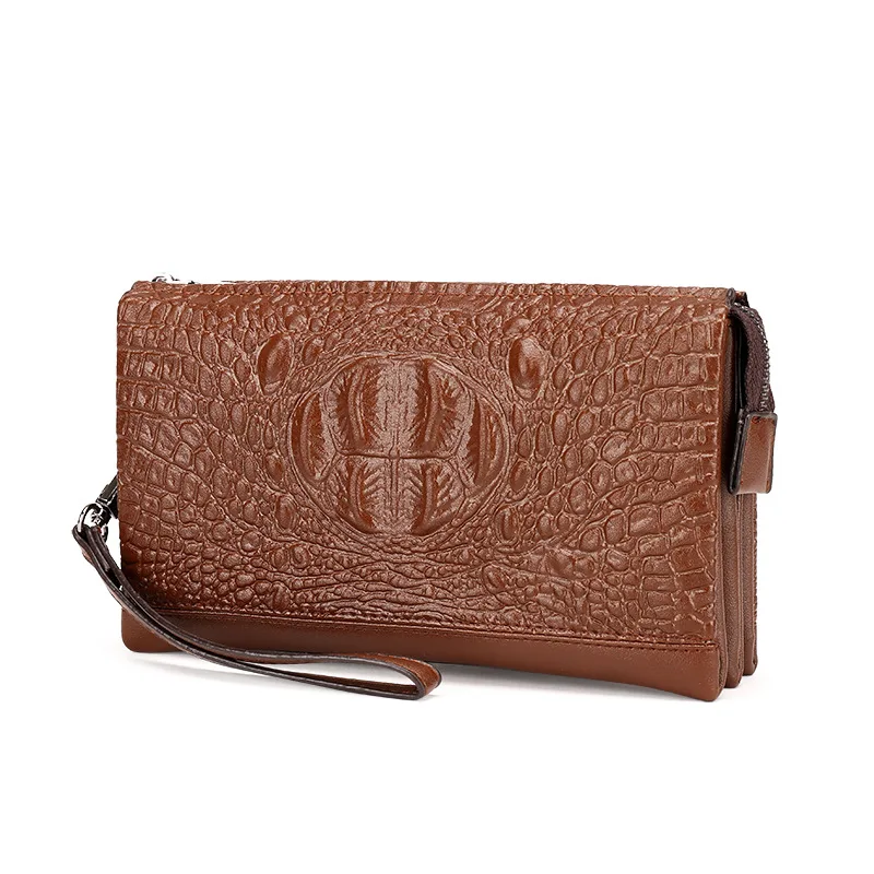 

2017 New Style Crocodile Pattern Long MEN'S Wallet Fashion Leather MEN'S Wallet Wallet Clutch Bag Large Capacity