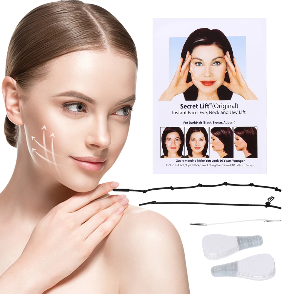 40 Stück Facelift-Aufkleber, unsichtbare Gesichtsaufkleber,  Gesichts-Make-up-Tools, Facelift-Aufkleber, Falten entfernen für ein  perfektes Gesicht : : Kosmetik