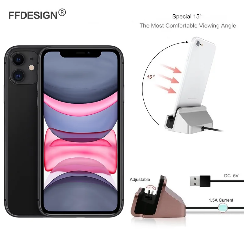 Зарядная док-станция 2 в 1 usb-кабель для синхронизации и зарядки iPhone 11 Pro XS Max X XR 8 7 6 6s