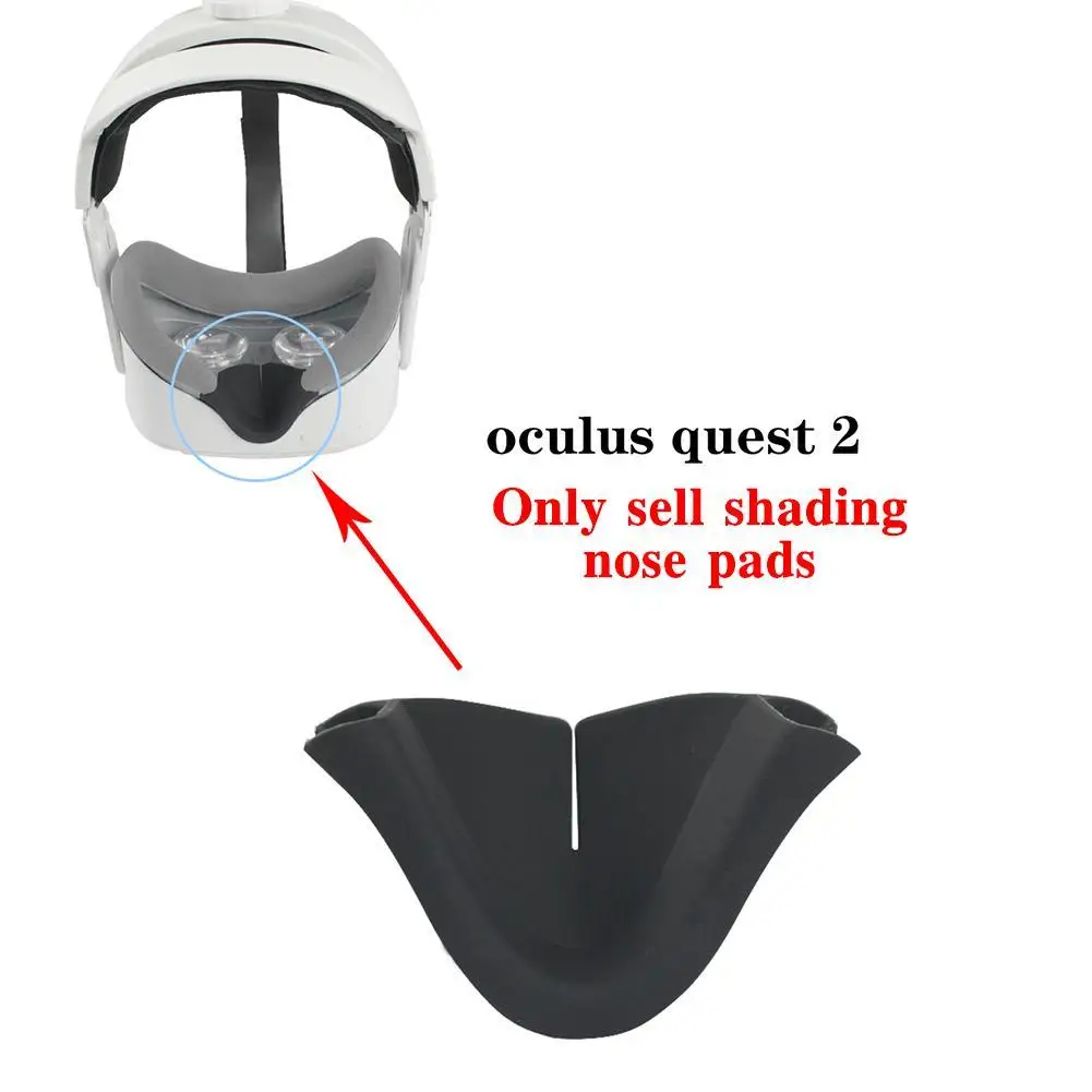Accesorios VR para auriculares Oculus Quest 2 VR, almohadillas de silicona para nariz, sombreado, cojín, soporte para mascarilla