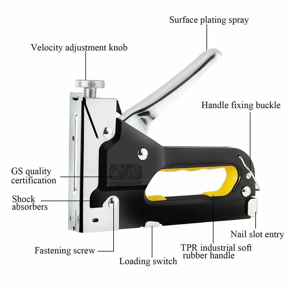 Сверхмощный 3 в 1 ручной штапель снасти с 600 т U дверь форма гвозди деревообрабатывающие снасти инструменты