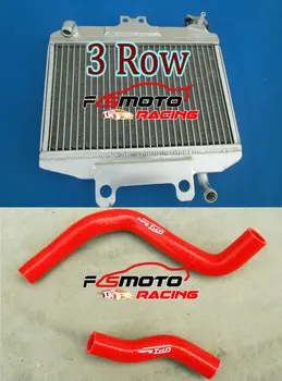 

3 ROW RED BLUE Hose + Alu Radiator For Honda CR250 CR250R CR 250 R 250R 1997 1998 1999 2-stroke CR-250R 97 98 99