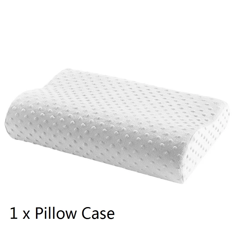 white pillow case Ортопедические подушки с эффектом памяти, удобные шейные подушки, мягкие массажные подушки для сна - Цвет: white pillow case