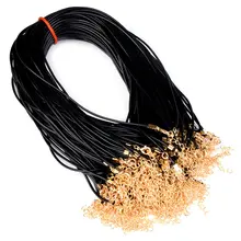 Chanfar – cordon en cuir tressé de 50cm, 20 pièces/lot, corde en cire, chaîne réglable, fermoir à homard, pour colliers et pendentifs, breloques