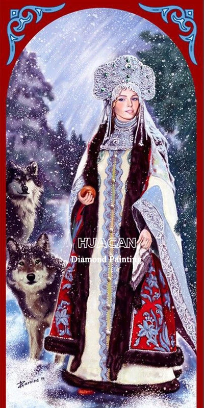Huacan картины алмазная вышивка портрет живопись вышивка крестиком женщина картины со стразами домашнего декора - Цвет: AP9968