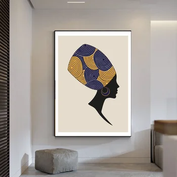 

African Woman Art Print Canvas Poster Art Print Wall Pictures for Living Room No Frame