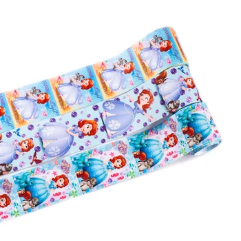 

Winsome 5/50 Yards 3 Inch 75mm Beautiful Princess Character Printed Grosgrain Ribbon