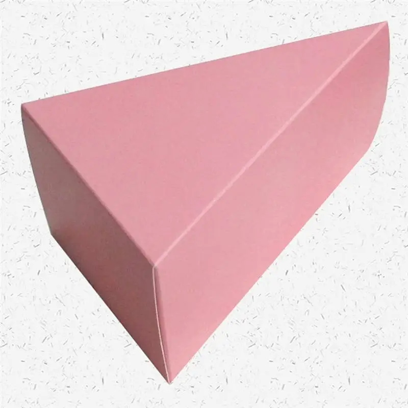 

50PCS Nordic Style Solid Color Cake Box Colorful Triangle Candy Box Party Favor For Wedding Birthday Birthday Gifts For Children
