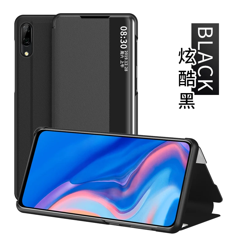 Smart View Flip Cover Dành Cho Huawei P30 P40 P20 Giao Phối 20 10 Pro Lite Pro Danh Dự 10i 20 Lite 8X 9A 9X Y5 Y9 P Smart Z Nova 3 5 7 waterproof case for huawei Cases For Huawei