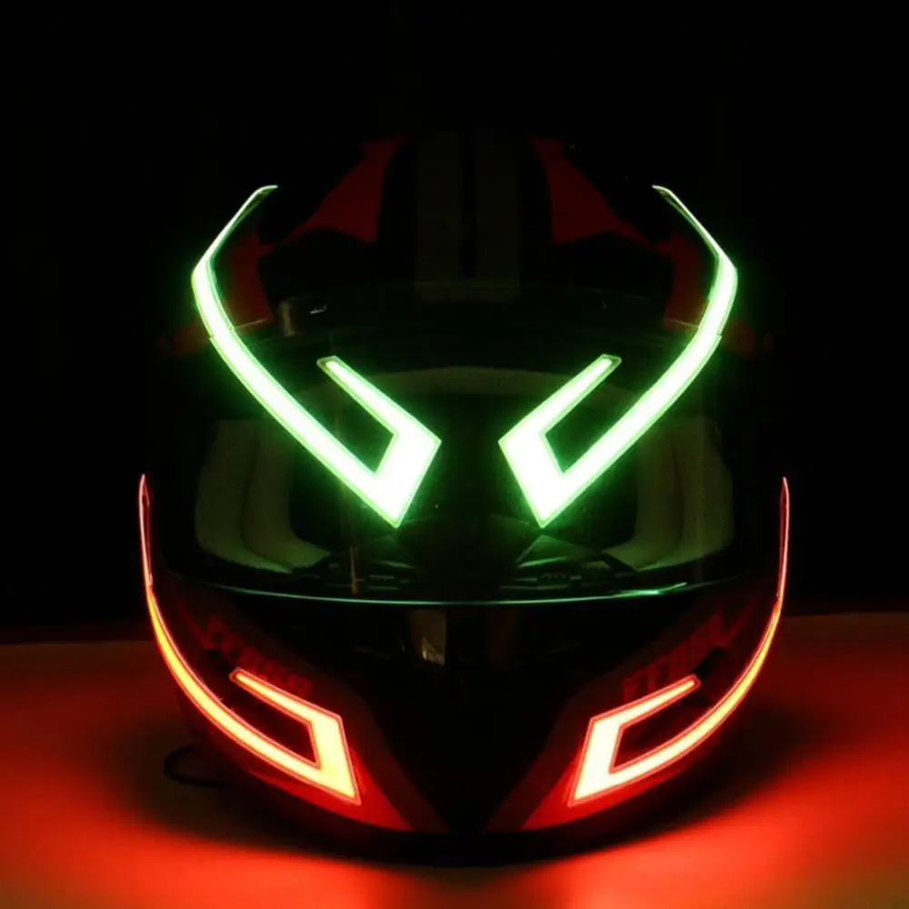 

2 Pcs 3V Waterproof Helmet Motorcycle Light Riding Signal EL Strip Flashing LED Durable Kit Bar DIY Drop Shipping