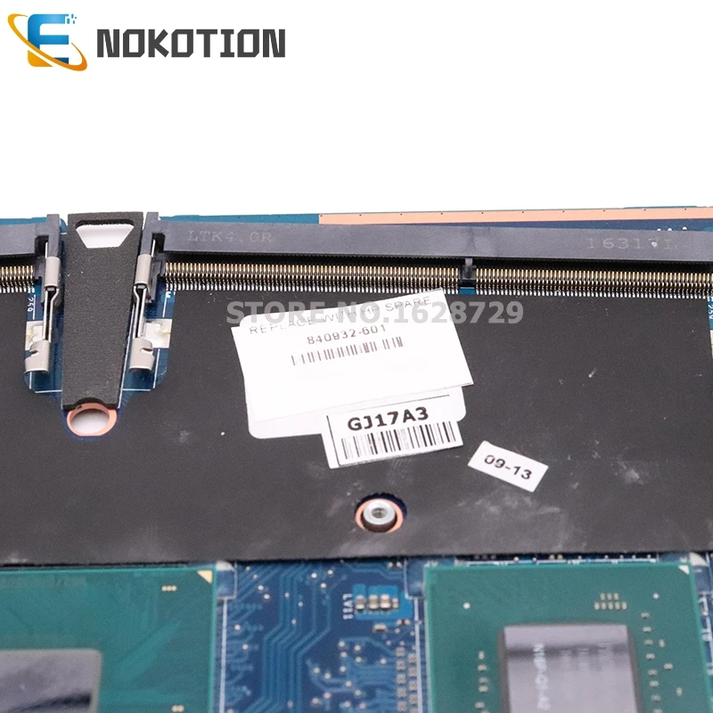 incredible  NOKOTION 840932-601 840932-001 For HP Zbook 15 G3 Laptop Motherboard APW5U LA-C401P SR2FU I7-6820HQ