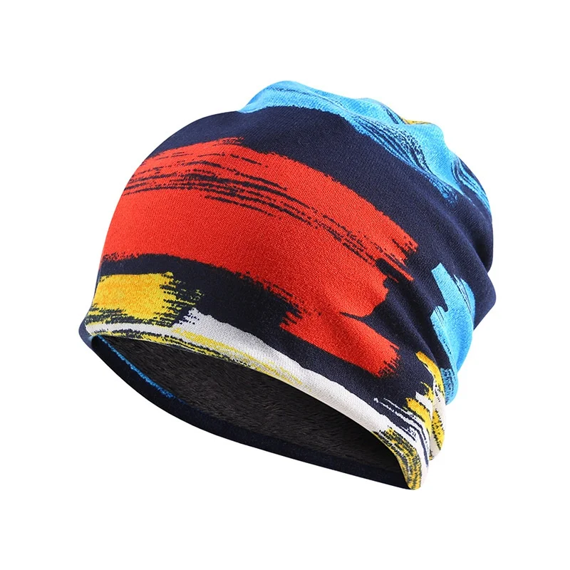 WZCX Геометрическая Печать Skullies Beanies шарф Многоцелевой держать тепло ветрозащитная унисекс зимняя Лыжная Шапочка