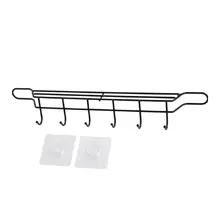 Домашний Бесплатный удар кованого железа держатель ножей без следов пасты кухонный стеллаж многофункциональный настенный подвесной нож ложка шпатель стойка