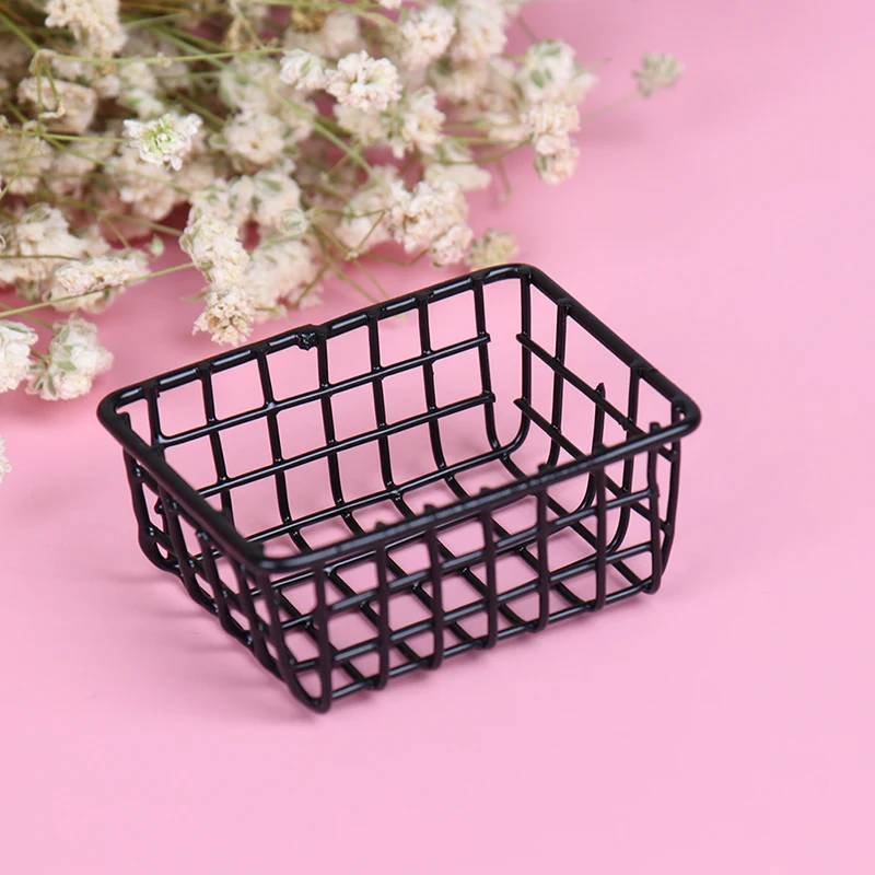 Железный 1:6 кукольный домик Миниатюрный Мини-каркас для хранения модель корзины аксессуары