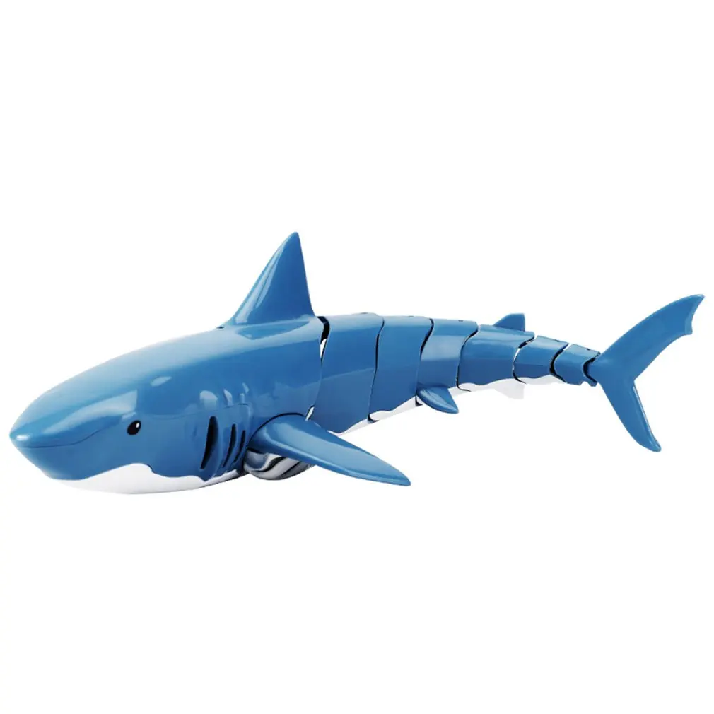 Shark-Simulación de tiburón a Control remoto, simulación a prueba de agua, 2,4g, articulación de modelado, carga Flexible