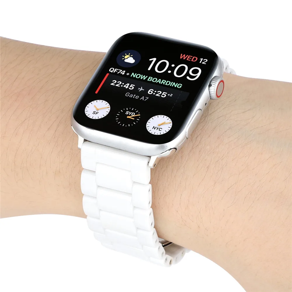 Керамический браслет 40 44 мм для Apple Watch 5 ремешок классический ремешок для iwatch 4 3 2 1 Аксессуары для умных часов 38 42 мм