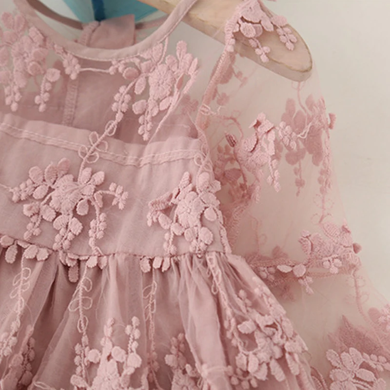 Летняя одежда для девочек Детские платья для девочек, кружевное платье с цветочным рисунком вечерние платья для маленьких девочек на свадьбу детская одежда для дня рождения, Vestidos, 8T