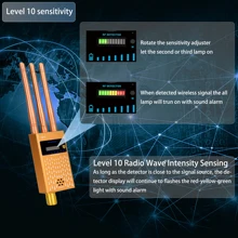 

Professional Anti Spy Detector RF CDMA Signal Finder For GSM Bug GPS Tracker Wireless Hidden Camera Eavesdropping 3 Antennas G61