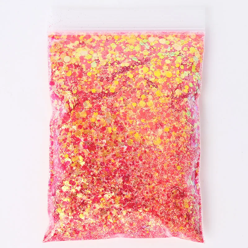 

50G/Bag Glitter Holographic Mixed Hexagon Shape Body/Eye/Face Glitter Sequins Sparkly Flakes Slices Manicure Sequins Glitter